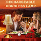 🔥 50 % DE RÉDUCTION 💡 Lampe de table rétro rechargeable – Réglage de l'intensité par simple effleurement, 3 nuances de lumière et conception sans fil
