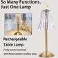 🔥 50 % DE RÉDUCTION 💡 Lampe de table rétro rechargeable – Réglage de l'intensité par simple effleurement, 3 nuances de lumière et conception sans fil