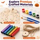 🎃 Kit de bricolage « citrouille d'Halloween » en bois | Carillon éolien à faire soi-même