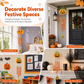 🎃 Kit de bricolage « citrouille d'Halloween » en bois | Carillon éolien à faire soi-même