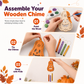 🎃 Kit de bricolage « citrouille d'Halloween » en bois | Carillon éolien à faire soi-même