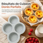📢📢50% DE RÉDUCTION !! ⏰ Moule rond en silicone de 10 cm pour friteuse à air – 3 ou 4 cavités, démoulage facile et cuisson polyvalente