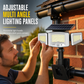 Lampe solaire à 3 têtes avec détecteur de mouvemen
