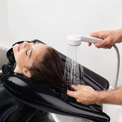 💆 Bac à Shampoing Gonflable Portable – Lavabo Rince-Cheveux pour Alités, Seniors & Enceintes 🚿