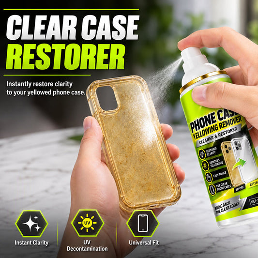 Spray anti-jaunissement pour coques de téléphone transparentes