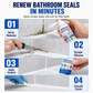 Kit de dissolvant pour colle et de mastic d'étanchéité pour salle de bain