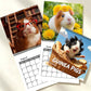 ⏳50 % de réduction pour une durée limitée⏰Adorable calendrier mural avec des cochons d'Inde