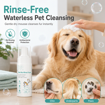 Mousse nettoyante sans rinçage pour chats et chien