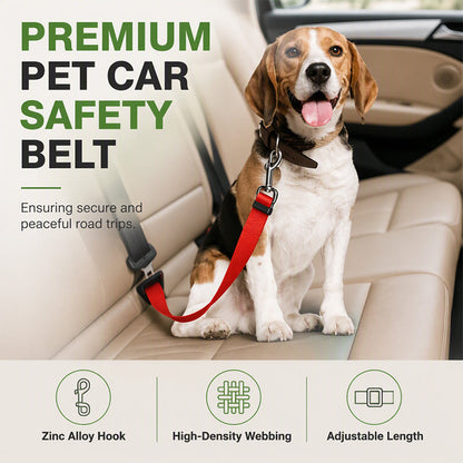 Ceinture de sécurité réglable et résistante pour animaux de compagnie en voitur