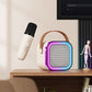 Mini Machine à Karaoké avec Microphones Sans Fil