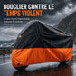 🏍️🌧️ Housse de Moto avec Passages pour Antivol – Tissu Oxford, Boucle de Maintien et Détails Réfléchissants