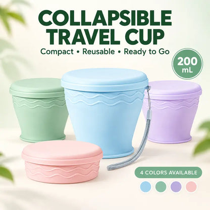 Buvez où que vous soyez, en un clin d’œil ! Tasse de voyage pliable en silicone