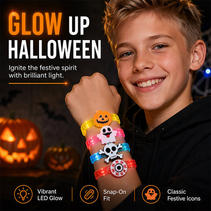 Bracelet lumineux LED d'Halloween pour enfants