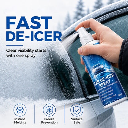 Spray dégivrant rapide pour vitres de voiture