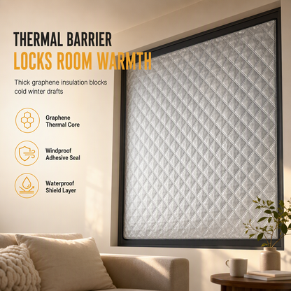 🔥✨ PROMO FLASH : 50% DE RÉDUCTION ! Rideau Thermique Isolant au Graphène pour Fenêtre – Barrière Coupe-Vent & Anti-Froid, Scellement Hermétique & Fixation Velcro Sans Percer for Réduire les Déperditions de Chaleur et Économiser l'Énergie ✨