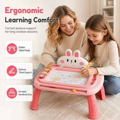 Tableau de dessin magnétique pour enfant – écran 4 couleurs et pieds amovibles