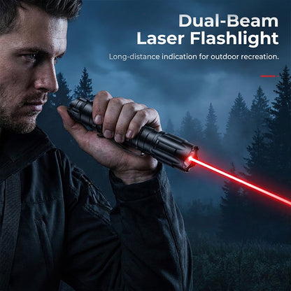 Lampe torche laser portable rechargeable rouge et verte